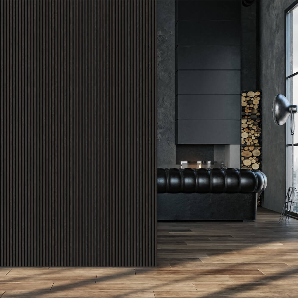 Akoestische Panelen Zwart Eiken Akoestische Panelen Zwart Eiken